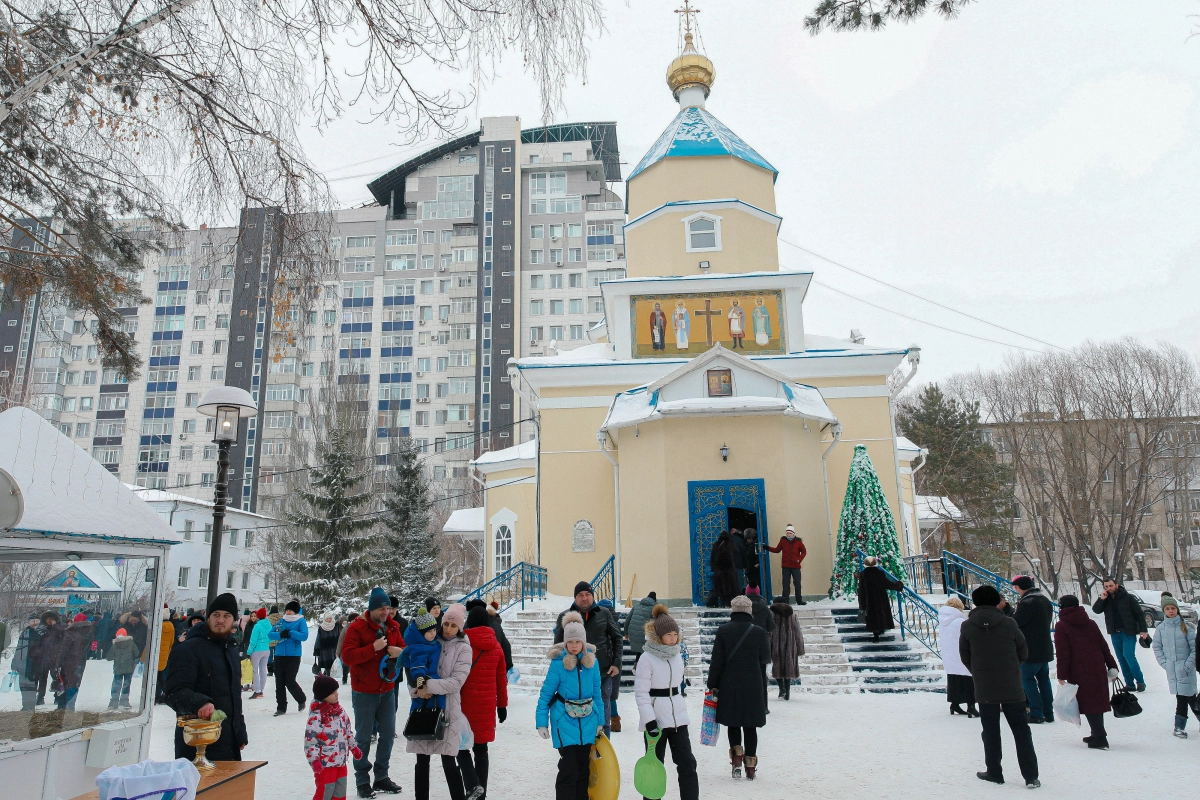 Крещенские купания в Астане в 2020 году - фото 6