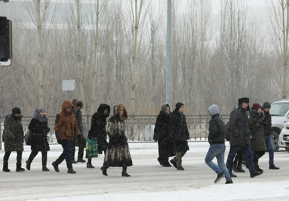 Суровая зимняя погода в Астане - фото 8